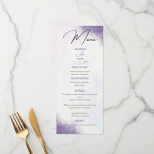 Modern Minimalist Lilac Purple Trendy Menu