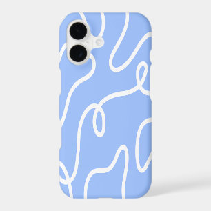 Modern Minimalist Line Art Lavender Purple Wavy