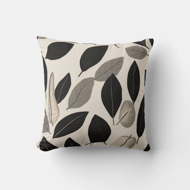 Modern Minimalist Line Art Pillow – Neutral Japand (Front)