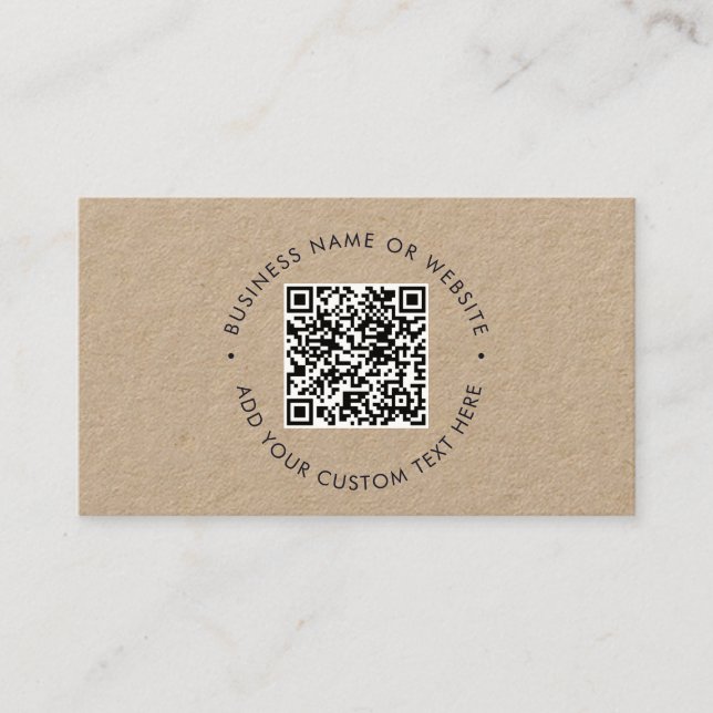 Modern Minimalist Logo | Custom details QR Code Business Card (Front)