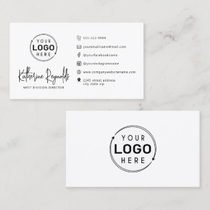 Modern Minimalist Logo Icons Script Business Card