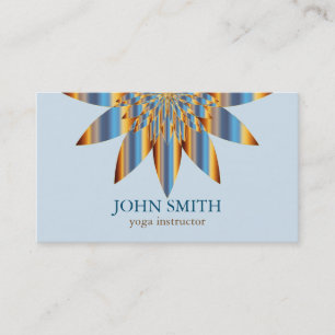 Modern Minimalist Lotus Yoga Instructor Business Card