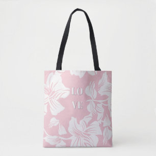 Modern Minimalist LOVE Botanical Jumbo Tote Bag