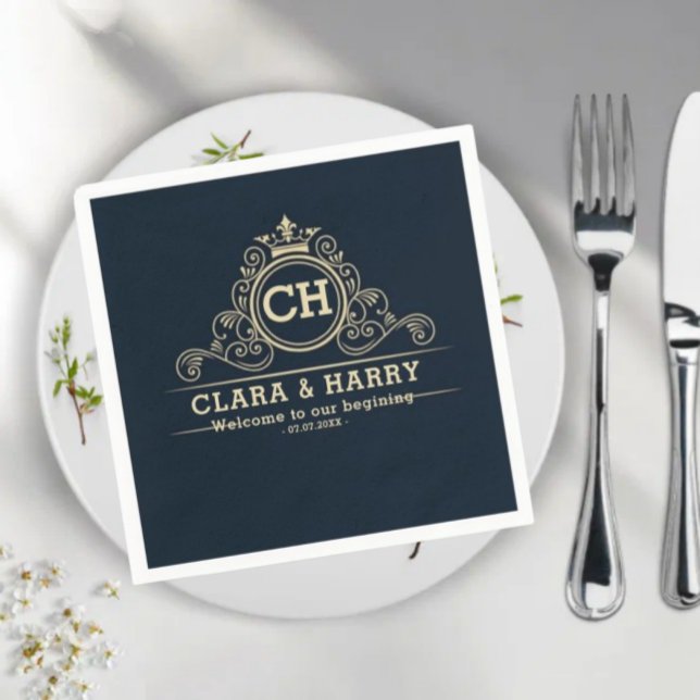 Modern minimalist luxury champagne champagne gold napkin (Creator Uploaded)