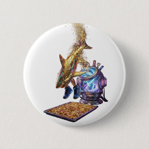 Modern Minimalist Luxury Cyber Shark - Neon Aesthe 6 Cm Round Badge