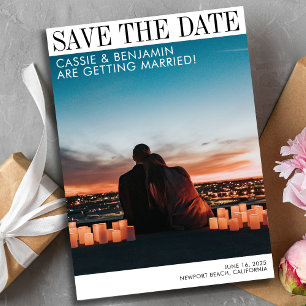 Modern Minimalist Magazine Style Photo Save The Date