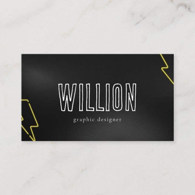 Modern Minimalist Matt Black Designer Business Card (Front)