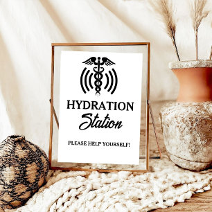 Modern Minimalist Medical Graduation Drink Party Poster