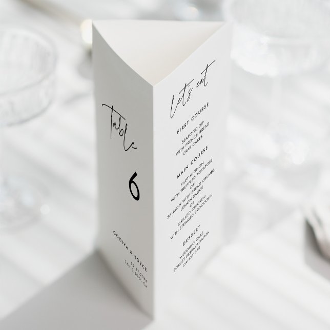Modern Minimalist Menu & Table number trifold (Creator Uploaded)