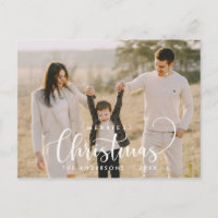 Modern Minimalist, Merriest Christmas Family Photo