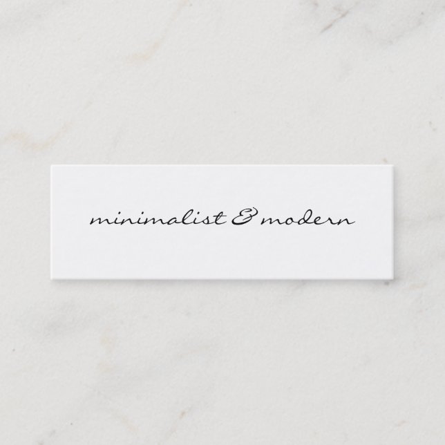 modern & minimalist mini business card (Front)