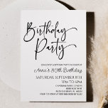 Modern Minimalist Minimal Simple Birthday Party Invitation<br><div class="desc">This is a Modern Minimalist Minimal Simple Birthday Party Invitation!</div>