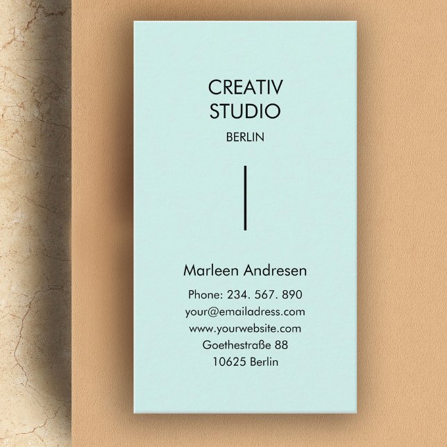 Modern Minimalist Minted Black Business Card (Creator Uploaded)