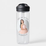 Modern Minimalist Mis XV Años Circle Photo Water Bottle<br><div class="desc">Create your own personalised circle photo round button for your her 15th birthday. Customise the the black text colour or add a background colour to match your photo. If you change the font type or size, you can fine tune the curvature of the text in small increments. Have fun creating...</div>