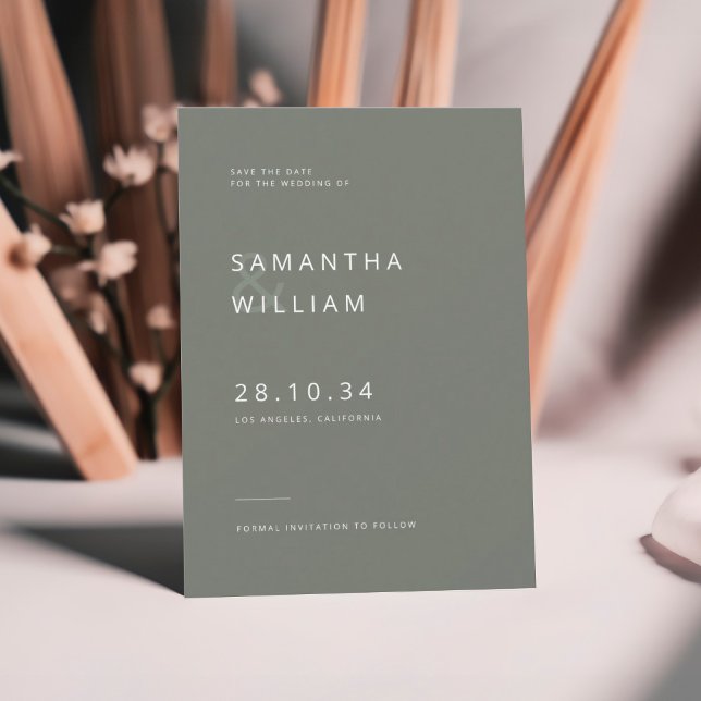 Modern minimalist mix & match elegant wedding save the date (Creator Uploaded)