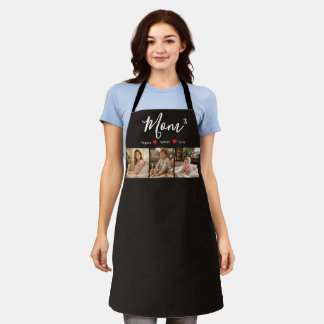 Modern Minimalist Mom Custom Photo & Name Keepsake Apron
