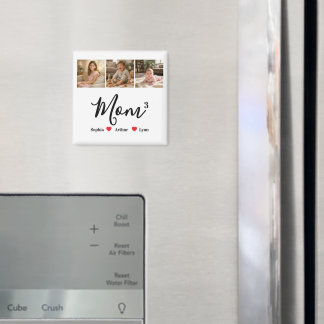 Modern Minimalist Mom Custom Photo & Name Keepsake Magnet