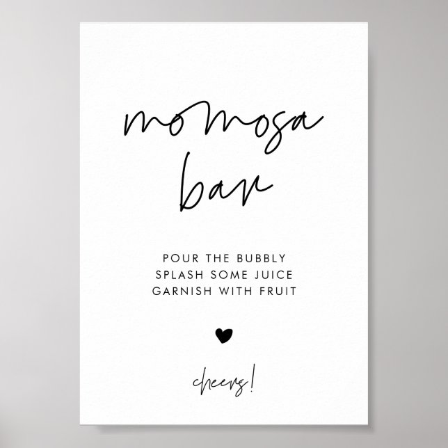 Modern Minimalist Momosa bar sign (Front)