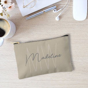 Modern Minimalist Monogram Accessory Pouch
