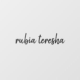 Modern Minimalist Monogram Nameplate Window Cling