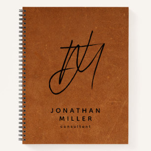 Modern Minimalist Monogram Notebook