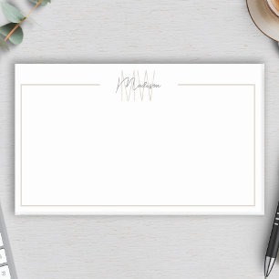 Modern Minimalist Monogram Post-it Notes