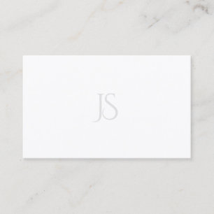 Modern Minimalist Monogram Professional Simple Business Card
