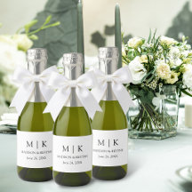 Modern Minimalist Monogram Wedding Mini
