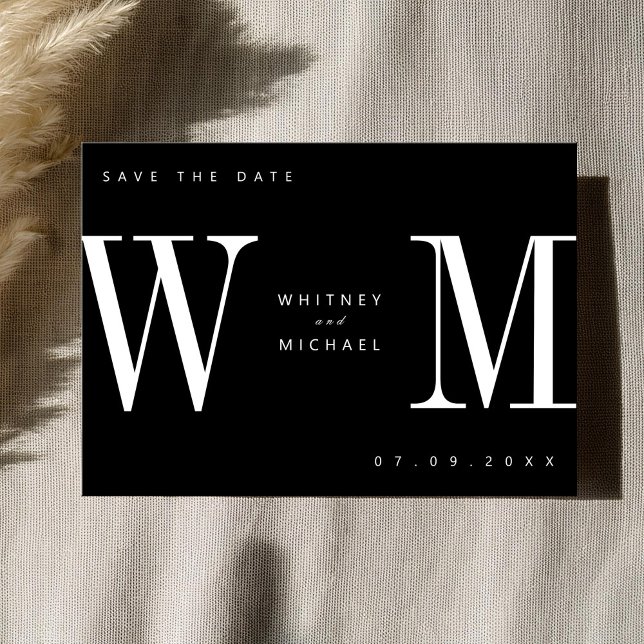 Modern Minimalist Monogram Wedding Save The Date (Creator Uploaded)