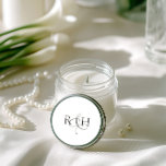 Modern Minimalist Monogram Wedding Sticker<br><div class="desc">A modern minimalist wedding sticker featuring an elegant monogram in refined serif typography. Perfect for sealing envelopes, decorating favors, packaging gifts, and adding a personal touch to your wedding details. Customize the initials to match your names and wedding style. Part of the "RHEA" Wedding Collection — follow the link on...</div>