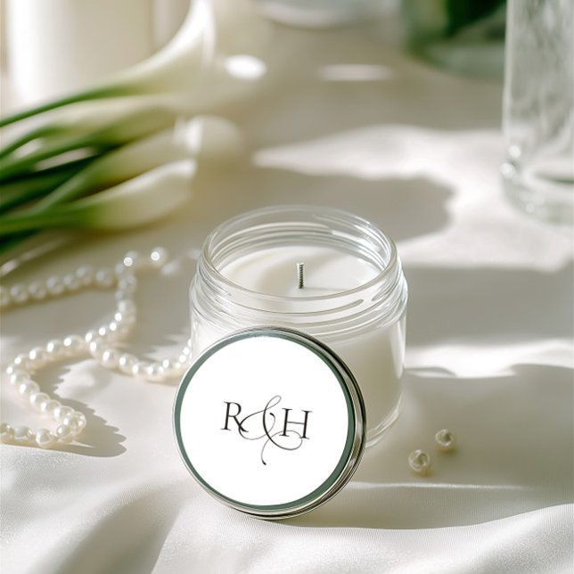 Modern Minimalist Monogram Wedding Sticker (Modern Minimalist Monogram Wedding Sticker)