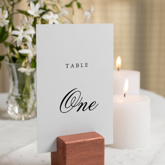 Modern Minimalist Monogram Wedding Table Number (Creator Uploaded)