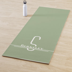 Modern Minimalist Monogram Yoga Mat