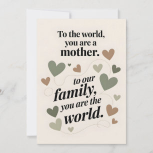 Modern Minimalist Mother's Day quote design Invitation