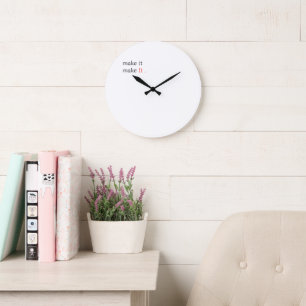 Modern Minimalist Motivational Wall Clock