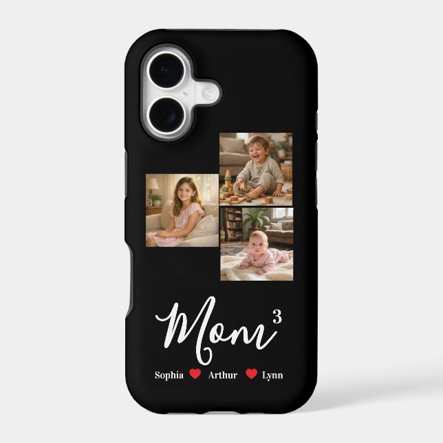 Modern Minimalist Mum Custom Photo & Name Keepsake (Back)