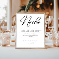 Modern Minimalist Nacho Bar Wedding Station sign
