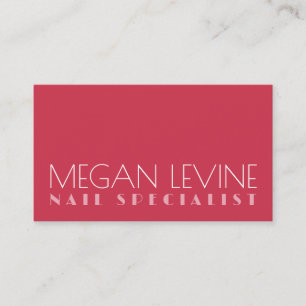 Modern Minimalist Nail Artist  Business Card