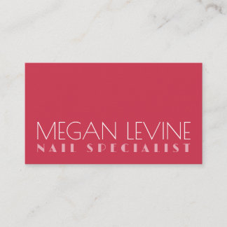Modern Minimalist Nail Artist  Business Card