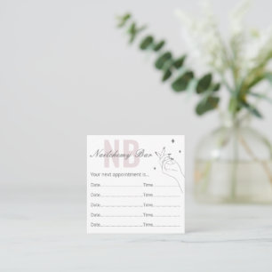 Modern Minimalist Nail Salon Custom Appointment   Card
