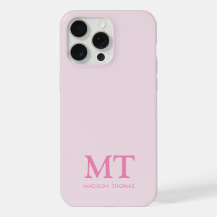 Modern Minimalist Name Initial Monogram iPhone 15 Pro Max Case