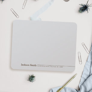 Modern Minimalist Name Personalised Stationery Card