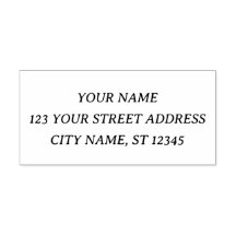 Modern Minimalist Name Return Address Rub Rubber S