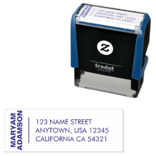 Modern Minimalist Name & Return Address Self-inking Stamp
