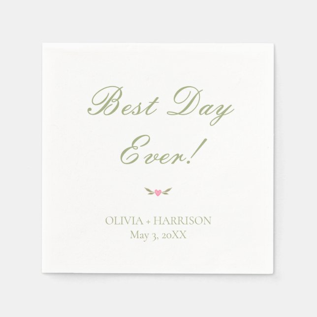 Modern Minimalist Napkins for Wedding Reception (Front)