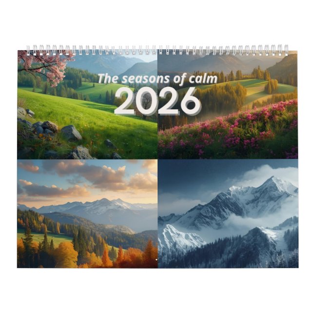 Modern Minimalist Nature 2026 Wall Calendar (Cover)