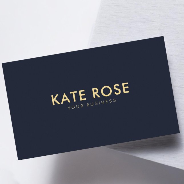 Modern Minimalist Navy Blue Business Card (Creator Uploaded)