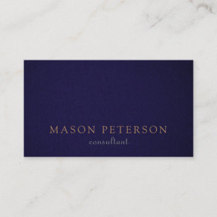 Modern Minimalist Navy Blue Speckled Paper Texture Business Card