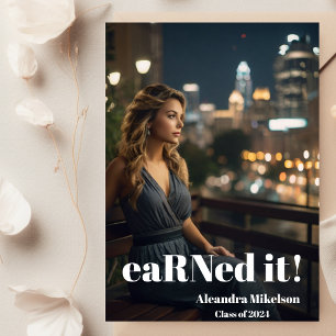 Modern Minimalist Nursing Graduation Announcement