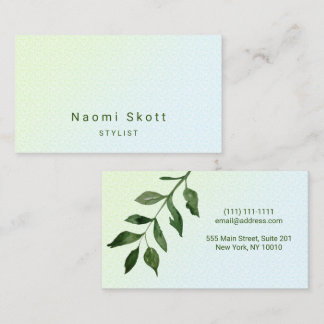 Modern Minimalist Ombre Leather Professional Busin Business Card